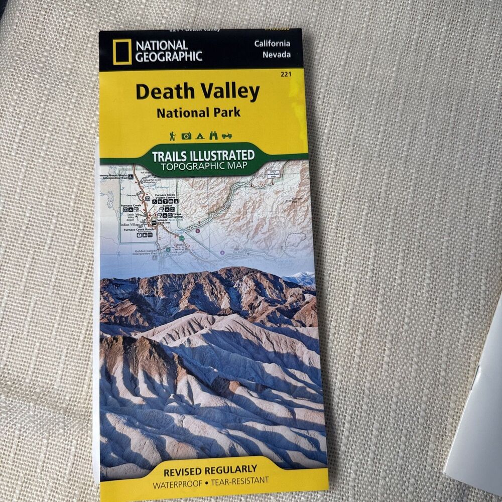 Death Valley Map Guide Lot National Geographic Illustrated Map Road & Hike Guide - Picture 2 of 16